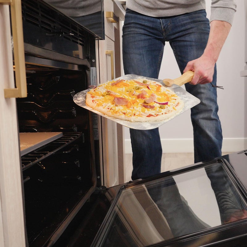 Old Stone Pizza Kitchen Aluminum Pizza Peel with Collapsible Wooden Handle, 12x14-Inch - Image 5